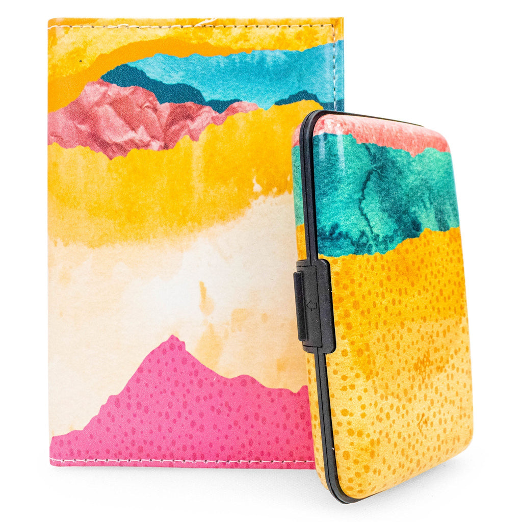 RFID Protected Passport Cover Wallet Set
