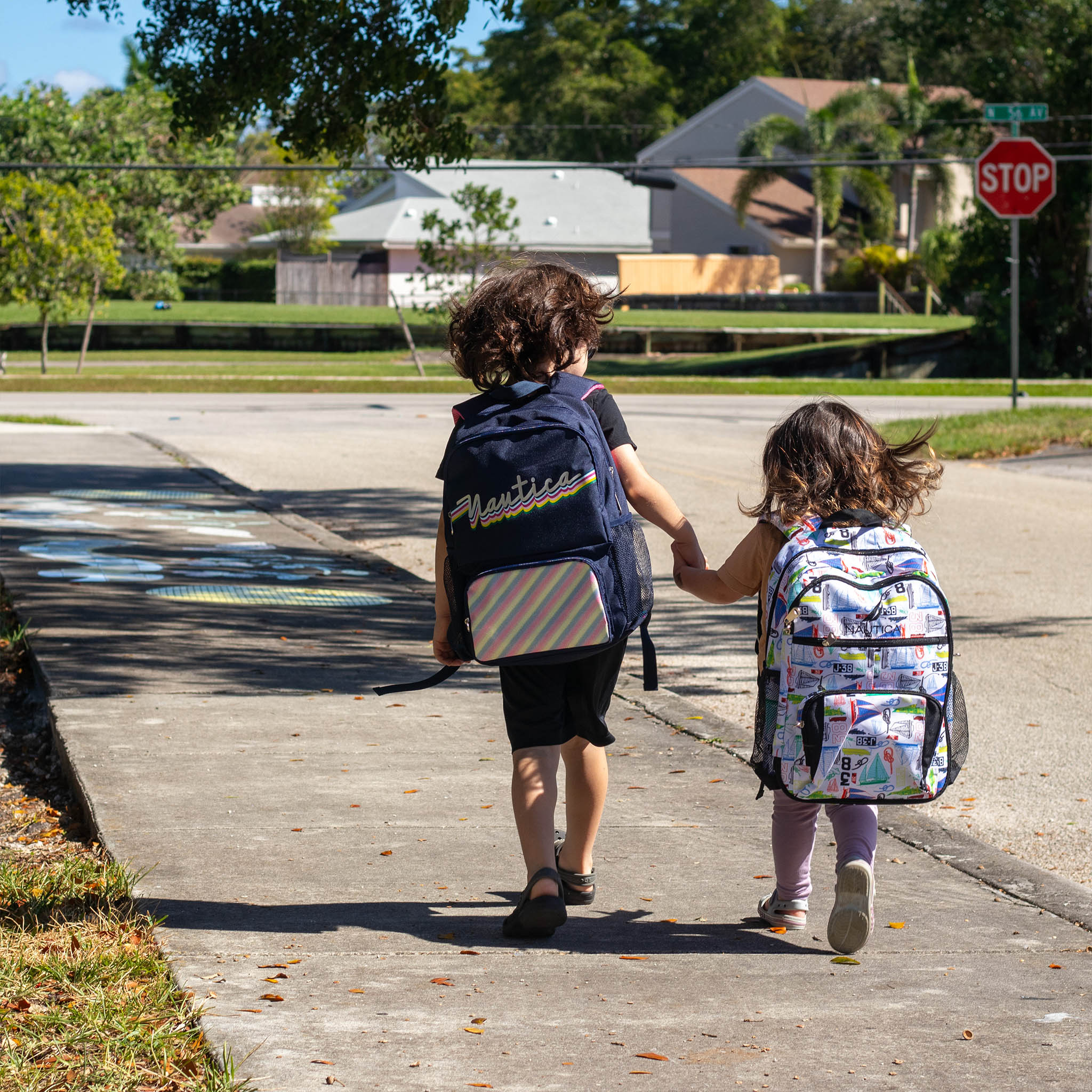 Kids Backpack | 16" Tall | Sailboats