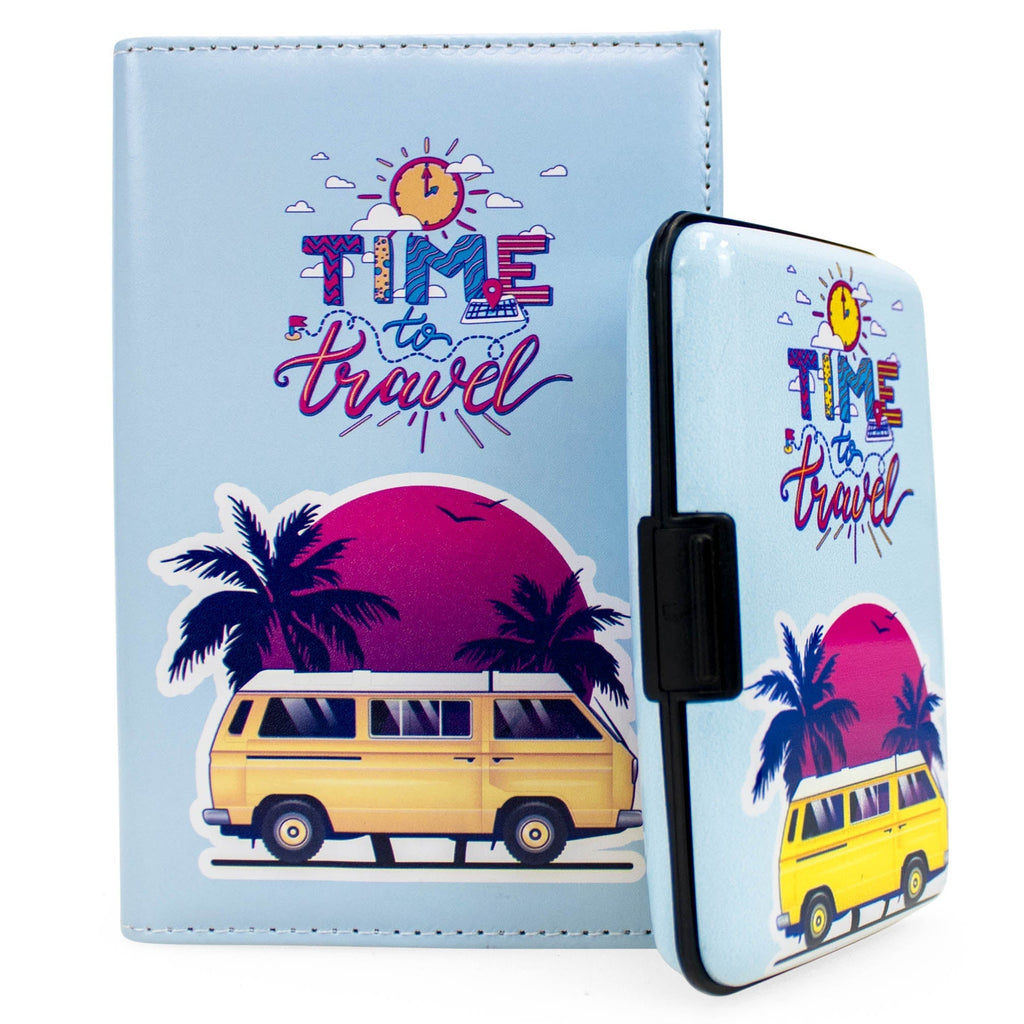 RFID Protected Passport Cover Wallet Set