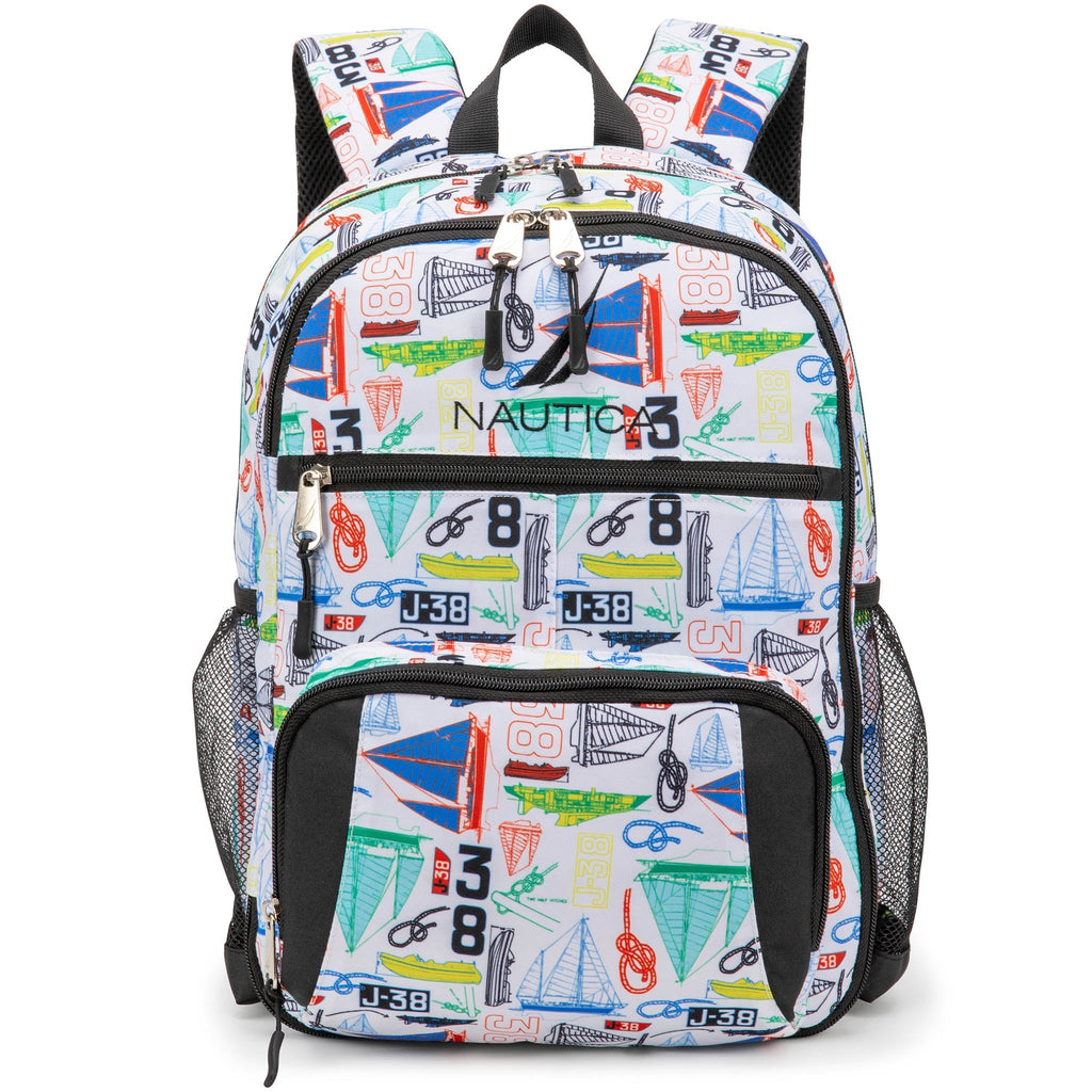 Kids Backpack | 16" Tall | Sailboats