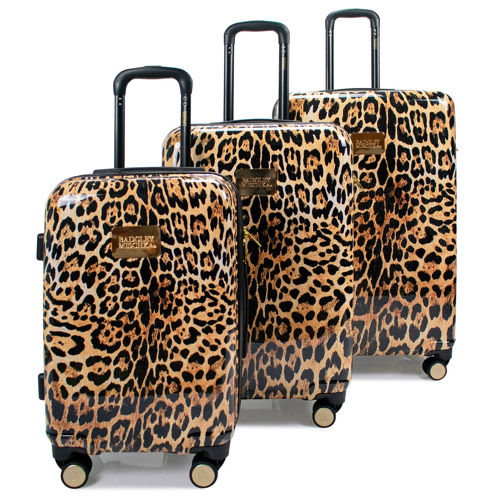 Leopard 3 Piece Expandable Luggage Set