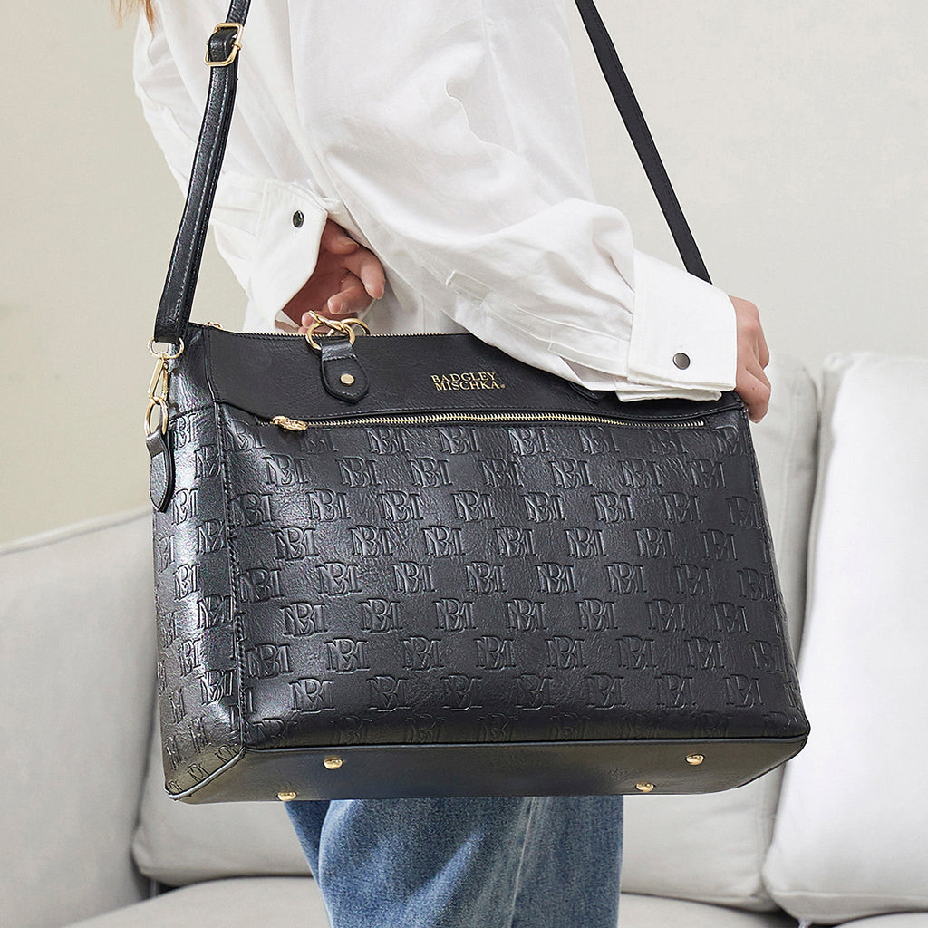 Madalyn Rustic Vegan Leather Weekender Tote Bag