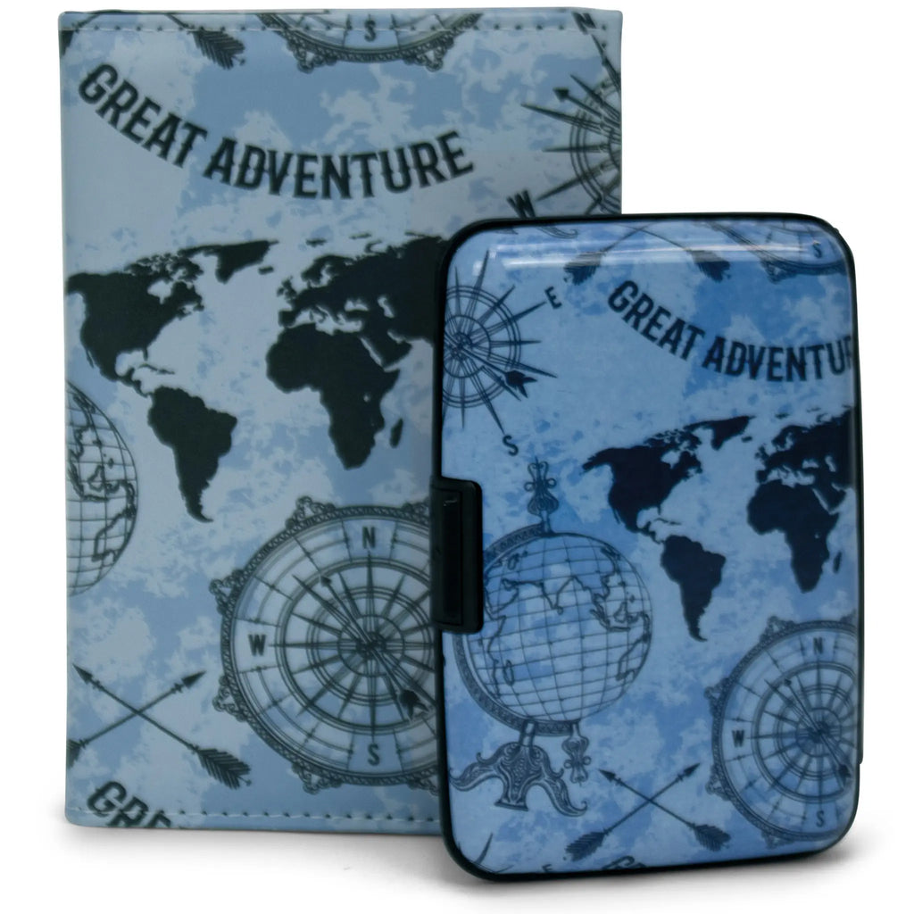 RFID Protected Passport Cover Wallet Set