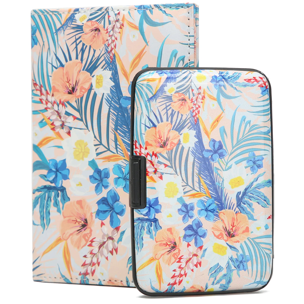 RFID Protected Passport Cover Wallet Set
