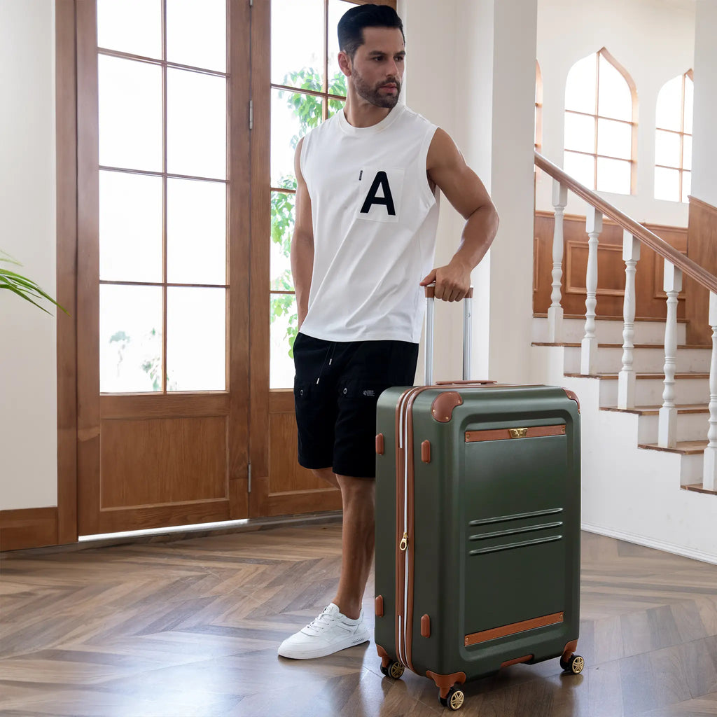 Vintage 20" Expandable Carry-on Suitcase