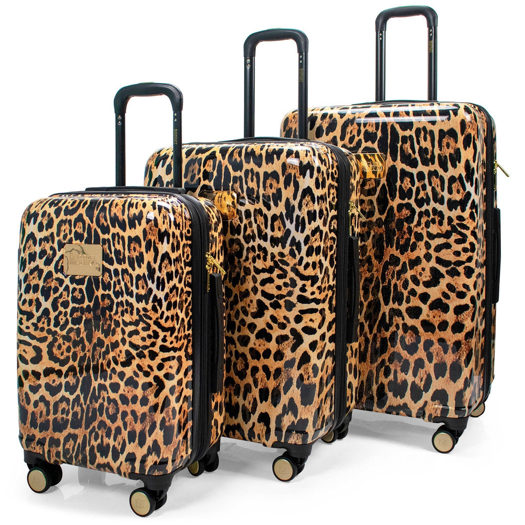 Leopard 3 Piece Expandable Luggage Set